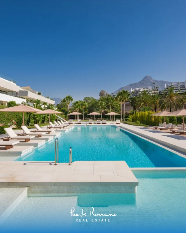 Ground-floor duplex located in the five-star gated community of EPIC Marbella. Designed by Ambience Home Studio, the home integrates contemporary elegance with resort-style amenities including a spa, gym, and social club. Just minutes from the beach and Puerto Banús.❈ 374 total m² including 89 m² of terraces❈ Four en-suite bedrooms plus guest toilet❈ East-facing with open-plan living and floor-to-ceiling windows❈ Partially covered terrace with outdoor kitchen and pool views❈ Lower level with bar, cinema, and leisure area❈ Communal pool and garden, private garage with two spaces❈ Home automation, underfloor heating, and 24-hour securityAsking price: €4,390,000Location: Epic Marbella, Golden MileReference: 15805More information: https://b.link/PRRE-15805Contact us to arrange a viewing.#PuenteRomanoRealEstate #GoldenMileMarbella #MarbellaRealEstate