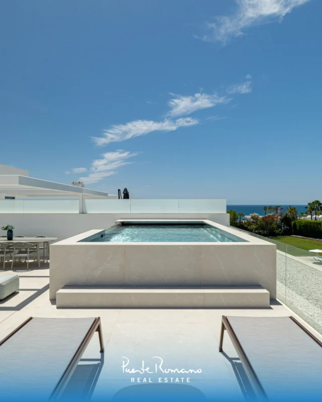 This magnificent home is located in a secure gated complex of “attached and semi-detached” villas ideal for those seeking comfort and luxury in the most prestigious area of Costa del Sol.❈ 614 m² total area incl. 242 m² terraces❈ 4 bedrooms + 5 bathrooms + guest toilet❈ West-facing for afternoon sun❈ Private garden, heated solarium pool, outdoor TV area❈ Gaggenau kitchen, glazed interior patio, lift to solarium❈ Oak flooring, Porcelanosa marble, Air Zone AC + underfloor heating❈ Secure gated complex, garage for 4 carsAsking price: €6,300,000Location: Vilas 12, Golden Mile, MarbellaMore information: https://b.link/PRRE-16255Reference: 16255Contact us to arrange a viewing.#PuenteRomanoRealEstate #GoldenMileMarbella #MarbellaRealEstate